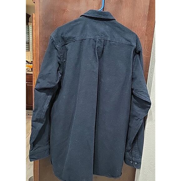 LL Bean Shirt Mens Large Tall Blue Flannel Traditional Fit Shacket Outdoor - Picture 3 of 12